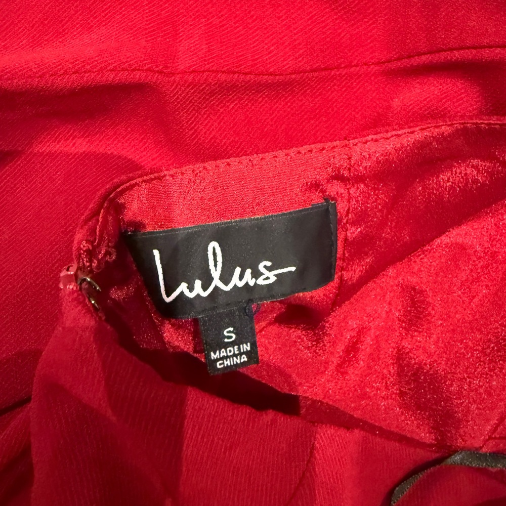 Lulu's Strapless Red Dress - Picture 3 of 3